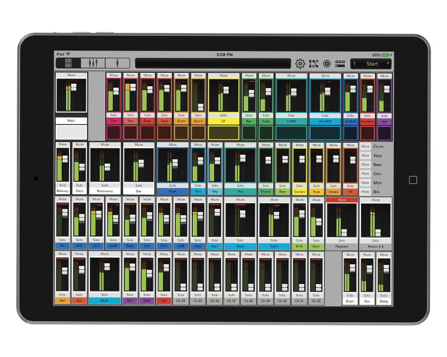 Master Fader Control App for AXIS Digital Mixing System 