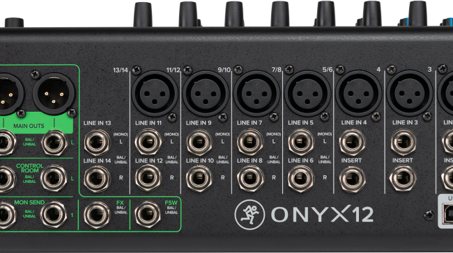 Mackie Onyx12 Premium Anlog Mixer with Multi-track USB recording interface