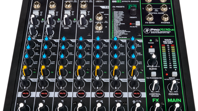 ProFX10v3 Professional Effects Mixer with USB
