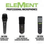 Mackie新製品EleMentシリーズマイクロホン「EM-89D」「EM-91C」「EM-USB」発売開始