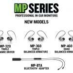 Mackie新製品MPシリーズインイヤモニター「MP-320」「MP-360」「MP460」、Bluetoothワイヤレスアダプター「MP-BTA」発売開始