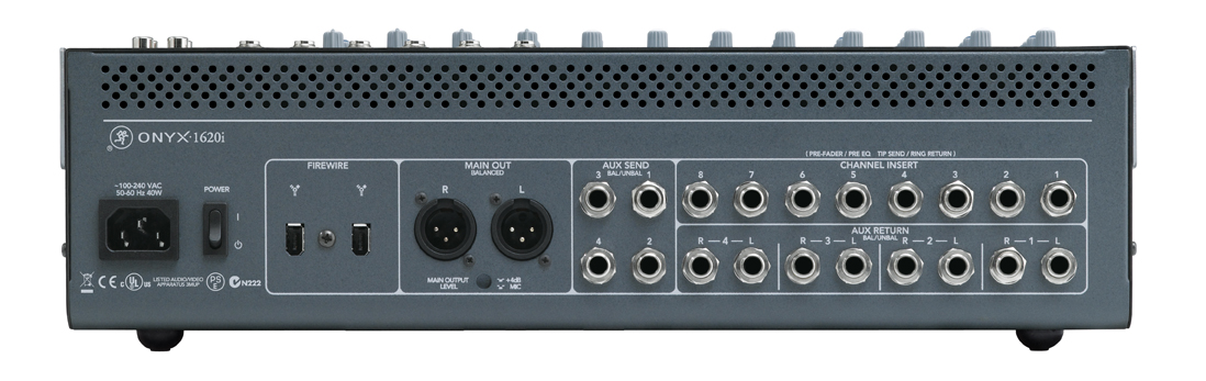 直売特注MACKIE ONYX-1620iアナログミキサー 配信機器・PA機器・レコーディング機器