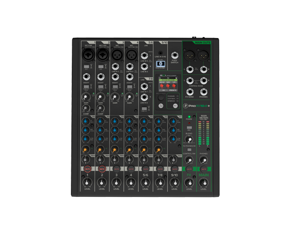 ProFX10v3+ 10-Channel Analog Mixer With Enhanced FX, USB Recording 