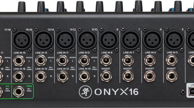 Mackie Onyx16 Premium Anlog Mixer with Multi-track USB recording interface
