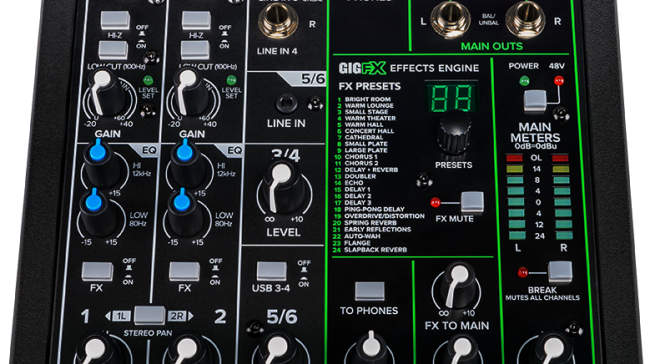 ProFX6v3 Professional Effects Mixer with USB